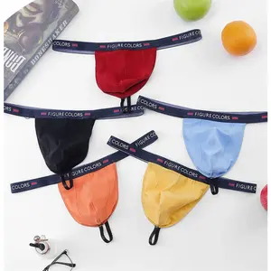 Tanga hombre Low waisted string slim strap men thong sissy gay mens sexy underwear letter stringi  U convex T pants tangas man