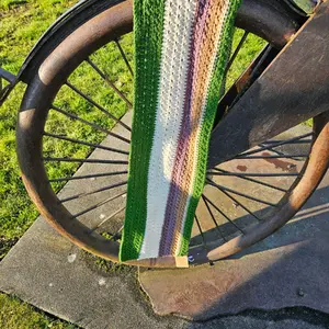 Sherbert Scarf - Multicolored Knit Scarf with Vertical Stripes, Ideal for Cold Weather Wear