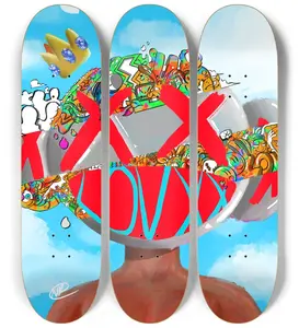 Nrated Skateboard Series 3 Deck Wall