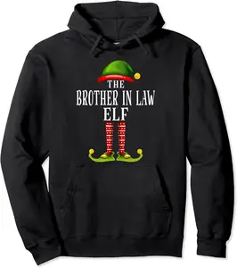 Brother in law Elf Christmas Matching Family Group PJS Pullover Hoodie - Mayakemp Shop 62B0C7J45T1Y