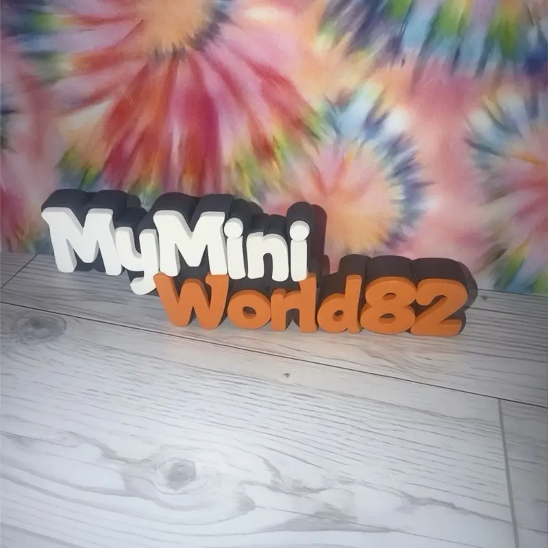 Custom 3D Printed Acrylic Name Plate - Lightweight Personalized Handle Display, Acrylic Decoration Sign, Modern Home Office Decor, Ideal for Creator Live Streaming & Desk Use, Message Name + 2 Colors at Checkout