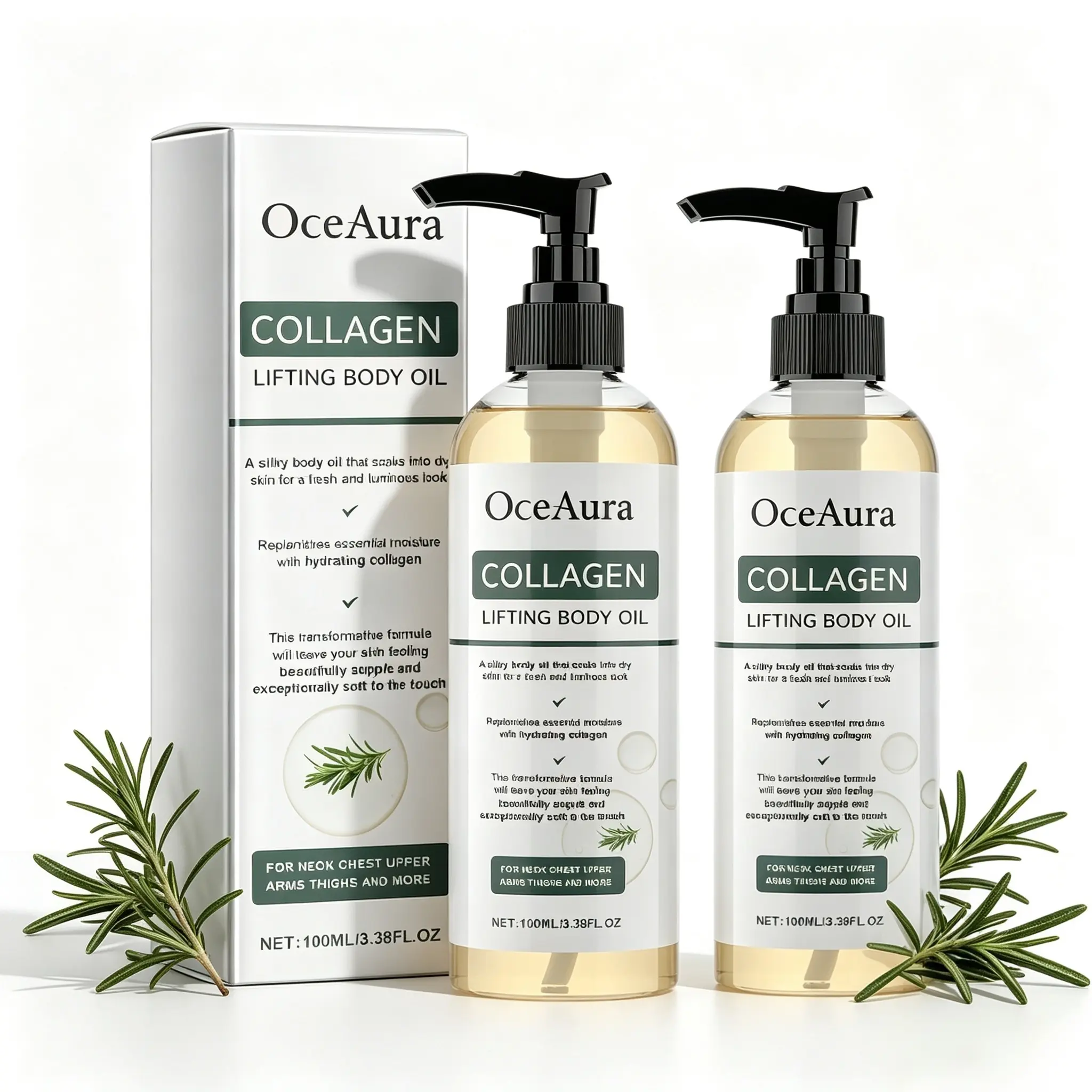 【BUY 1 GET 1】Collagen Lifting Body Oil with Hydrating Moisturizing Formula,Body Firming Oil,After Shower, Lightweight Non-Greasy, for Neck, Chest, Arms, Thighs,Unisex natural Body   care