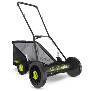 Sun Joe Manual Reel 18" Push Behind Lawn Mower with Grass Catcher, SUJ-MJ501M