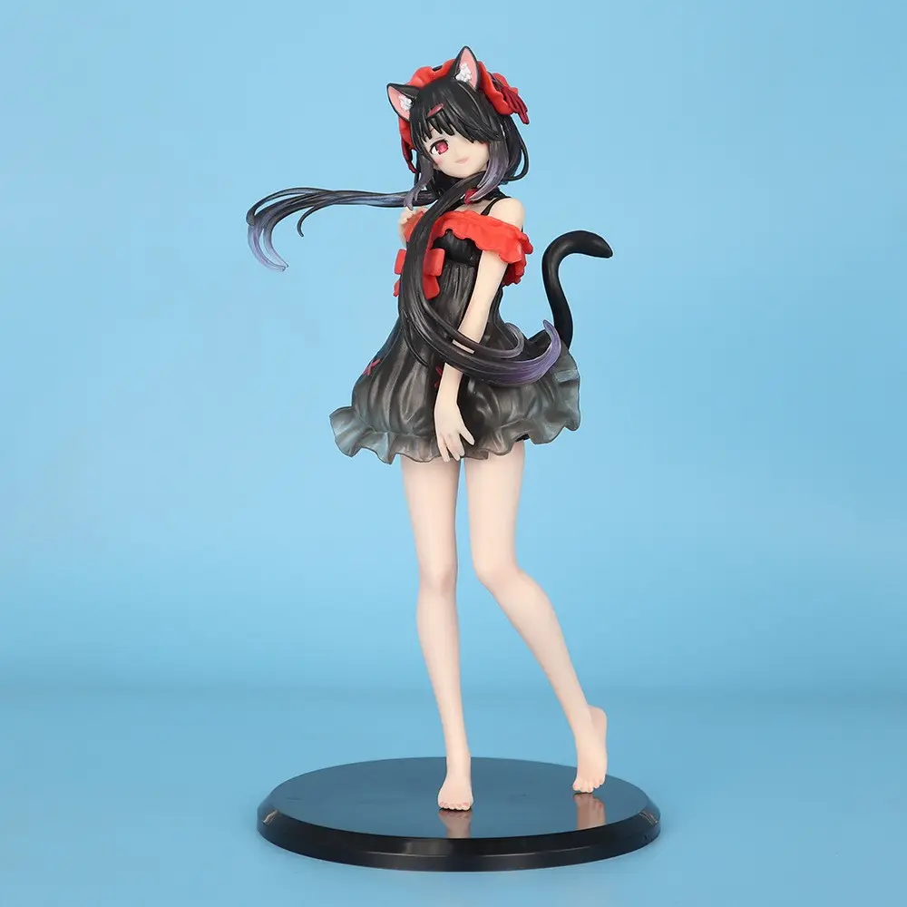 New Date a Live Anime Figurine, Time Sakura Madoka Handmade PVC Anime Action Figure, Cute Desk Decor & Car Ornament, Perfect Gift for Fans, Figurines For Collectors, Figurine Collectibles