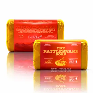 New Viral The Rattlesnake Soap 5.3oz (150g) - 100% Natural a Base de Aceite Vibora - Handcrafted in Mexico - Coconut Palm Seed Oil & Glycerin - Big Size Bar Soap