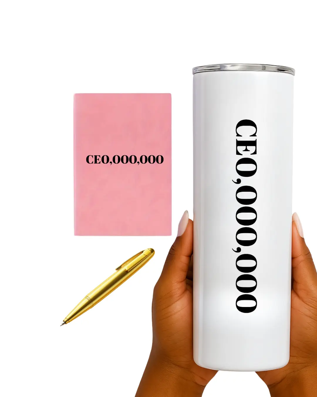 CEO,000,000 Journal & Tumbler Set – GlamSip | Luxury Gift for Boss Women, Entrepreneurs & Visionaries