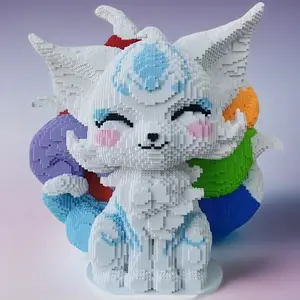 7146-Piece Colorful Nine-Tailed Fox Creative Building Blocks, Ideal Adult Desktop Decor Gift, Perfect for Birthdays, Thanksgiving & Christmas