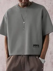 "Think It, Make It" Slogan Graphic Multi - Color Crop T - shirt, Trendy Streetwear with Inspirational Vibe, TikTok - Popular Fashion Item