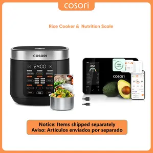 COSORI 18-in-1 Rice Cooker 5-Qt with Nonstick Pot, Fuzzy Logic, 24H Keep Warm, 50 Recipes & Nutrilens R001S AI Scan Smart Nutrition Kitchen Scale with Bluetooth, Type-C Charging, Accurate Nutritional Analysis