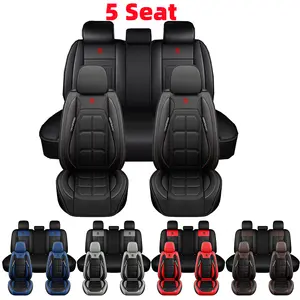 automotive interior decoration PU Leather Car Seat Covers Full Body Five-Seat All-Enclosing Cushion Soft Comfortable Anti-Stain Interior Protection for All Seasons