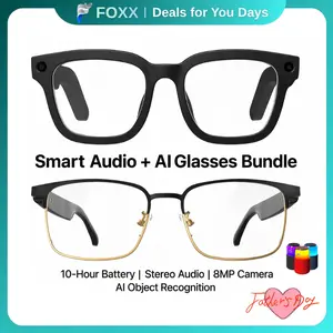 [Bundle & Save] MIRO AI Smart Glasses Bundle (2-Pack) – HD Camera, AI Recognition, Translation, Long Battery Life, Hands-Free Tech Gift for Men & WomenOutdoor & Daily Use, Smart Living Experience