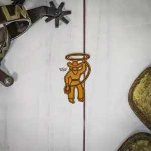 Vintage Cowboy Roper Leather Patch (Patch Only)