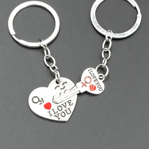 Mother's Day Gift Cute Heart Shaped Keychains As Gift for Couple, Fashion Trendy Keychains for Car Key Decor, Trendy All-match Kawaii Accessories As Birthday Gift for Boyfriend & Women, Fashionable Alloy Keychain