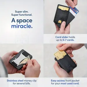New Men's Business RFID Blocked Card Bag - Contains credit cards, ID cards, driver's licenses, etc., simple and portable automatic card wallet, ID bag, suitable for gift giving on holidays such as birthdays, Christmas, Valentine's Day, Father's Day, et