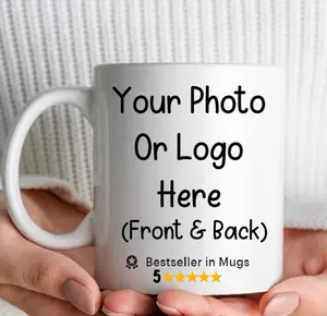 Custom Photo Coffee Mug Gift For Him Her Couples Office Mugs, Company Coffee Cups, Business Mugs