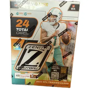 Panini Zenith Football Trading Cards Blaster Box 2024 - 24 Total Cards 6 Packs 1 Autograph or Memorabilia Card per Box NFL Official Trading Cards