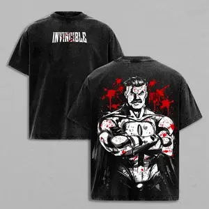 ed Tee & Hoodie – Invincible Viltrumite Warrior Anime Graphic Double Printed T-Shirt Menswear Heavy Cotton Unisex O Hoodied Hoodie Sweatshirt Unisex