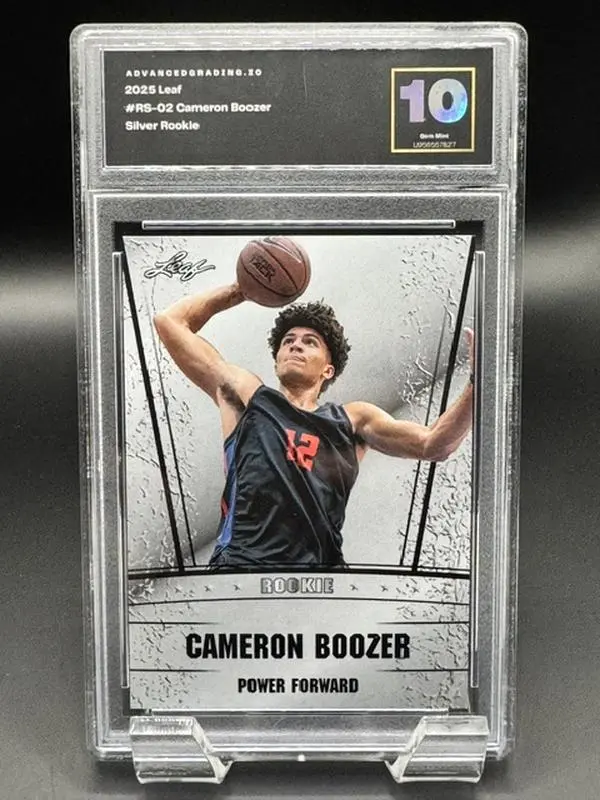 2025 Leaf Silver Rookie #RS-02 Basketball Card Cameron Boozer Graded Gem Mint 10