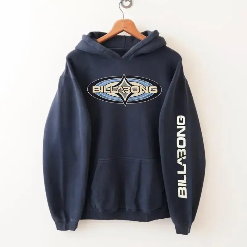 Y2K Billabong Surfboard Print Hand Hoodie, High-Tech Printing, Cotton Fabric, Comfortable & Durable, Best Sellers, Hoodie For Women