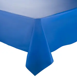 Navy Rectangular Disposable Plastic Tablecloths (54" x 108")