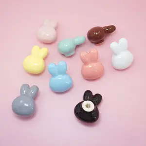 Rabbit Design Ceramic Knobs, Cabinet Dresser Drawers and Doors Pulls Handles with Screws, Kitchen Furniture Knobs for Closet Cupboard Wardrobe