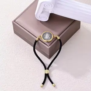 Inspire Bracelet for Men & Women Christian Bible Verses Bracelet Elegant Design with Unique Patterns Adjustable Black Rope