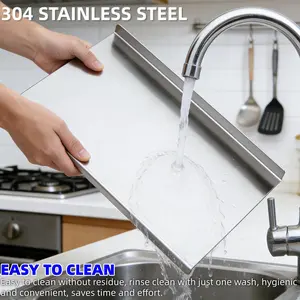 Z-shaped Design 316 Stainless Steel Cutting Board, With Dual Support Plates. Both The Front And Back Sides Can Be Used. It Also Serves As A Baking Sheet, Breakfast Plate And Rolling Board. Durable And Made Of Thick Material.