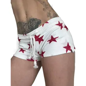 LYD-  Women's Star Print Shorts, Casual Comfy Breathable Shorts for Daily Wear, Ladies Bottoms for Summer -LYD safety vertical bell