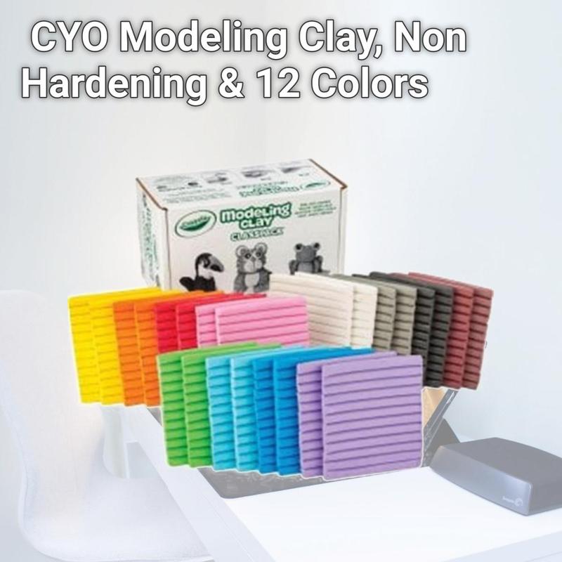 Binney & Smith & Crayola CYO Modeling Clay, Non Hardening & 12 Colors