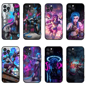 Jinx Neon Graffiti Street Art Print Phone Case, Anti‑Scratch Protective Cover for iPhone 17, 16, 15, 14, 13, 12, 11, Pro, Pro Max, Plus | Samsung Galaxy S23, S24, S25, S26, Plus, Ultra, Great Gift Idea for League of Legends Gamers