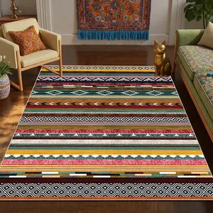 Retro Persian Style Large Area Rug, Non-Slip Carpet, Luxury Sofa Bedroom Mat, Indoor Home Decor for Living Room Office