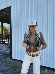 Cowboy Cropped Vest