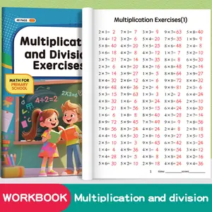 1 set, multiplication and division practice workbook, math training for preschool to elementary transition, math course for kindergarten and elementary school, Math For Primary School