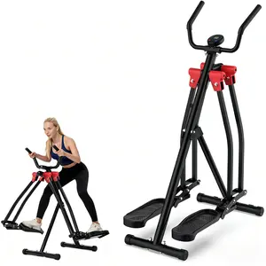 Air Walk Elliptical Glider Machine,Foldable Machine, Ellipse Leg Exerciser for Seniors, Cardio Trainer Glider for Home Exercise, Side Sway Action 360 Motion Full-Body Exerciser for Home Gym