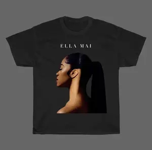 Women's Ella Mai Album Graphic Crew Neck Short-Sleeve Fitted Cotton Casual T-Shirt, Womenswear Tops