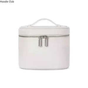 PU Portable Travel Makeup Bag Large Capacity Detachable Cosmetic Storage Organizer Lightweight Durable Cosmetic Pouch for Women Travel Daily Use Waterproof Toiletry Makeup Organizer Bag