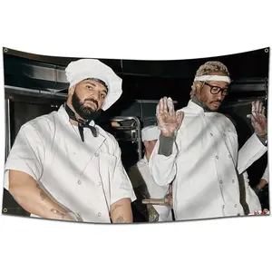 Tapestry  DrakeG and FutureT 3x5Ft Flag Hip Hop Rapper Tapestry for College Dorm Room Guys Man Cave Room Decoration Banner with 4 Brass Grommets