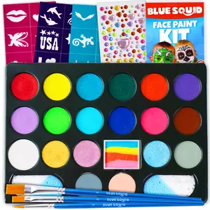 Blue Squid Kids' Non-Toxic Paints - Sensitive Skin-Safe, Easy Application - Ideal for Birthday Parties and Creative Playtime (DIY Painting Supplies for Toys & Hobbies)