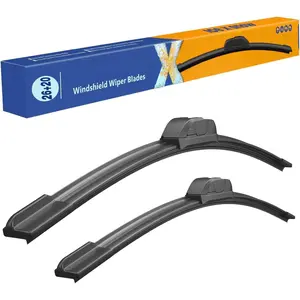 26"+20" Water Repellent Windshield Wiper Blades Replacement for Toyota Camry 2023-2018 Highlander 2019-2008 Dodge Grand Caravan 2022-2008 Town & Country 2016-2008 Ford Edge 2014-2007 AND MORE half  wipers Clip-On Panoramic Rear View Mirror
