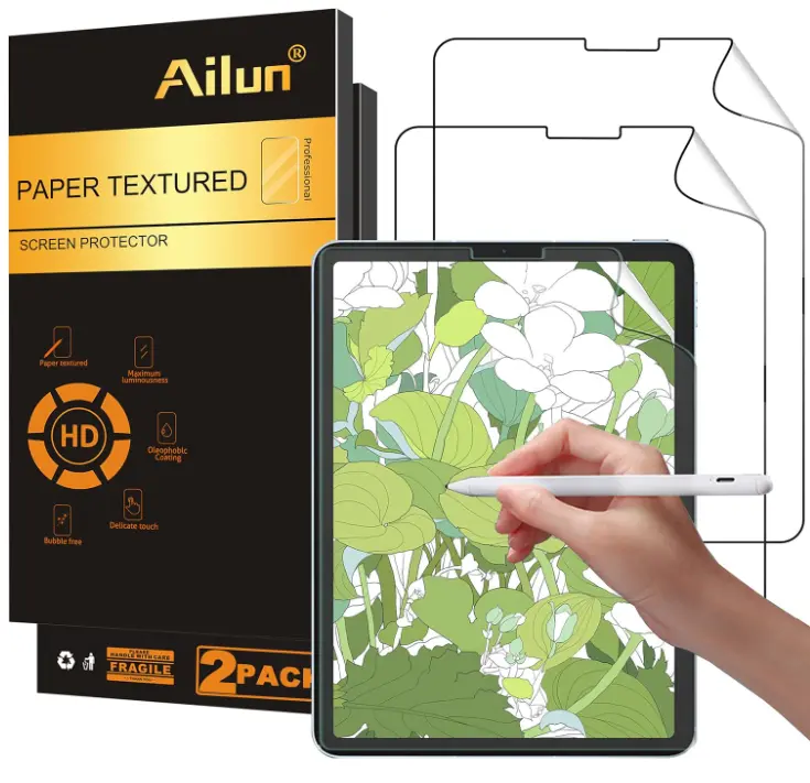 Ailun Paper Textured Screen Protector for iPad Air 4/5 Generation[10.9 Inch,2022 5th &2020 4th Gen],iPad Pro 11 Inch[2022&2021&2020&2018 Release] 2Pack Draw and Sketch Like on Papertouch Anti Glare