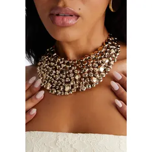 Moonlight Reflection Choker Necklace - Gold