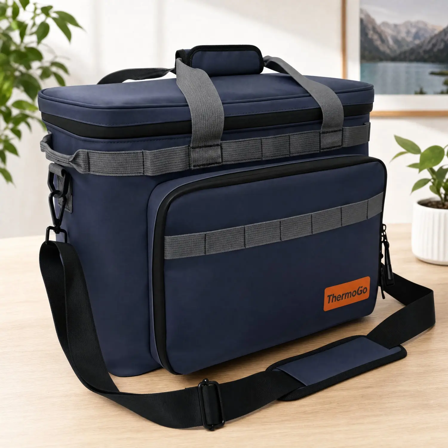 Soft Cooler Bag with Full-Zip Seal, Molle Straps & Zipper Closure - Collapsible Soft-Sided, 36-Can Insulated Leakproof Waterproof Ice Chest for Travel, Picnic