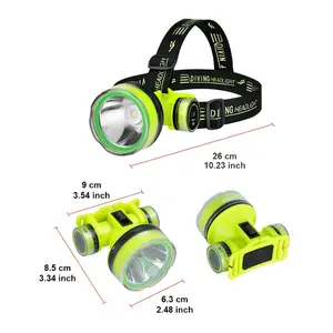 Ultra-Bright Diving Headlamp with High-Capacity Rechargeable Battery, Type-C Charging - LED Flashlight for Outdoor Adventures
