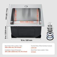 15 inch【Stepless】Top Mount Basin