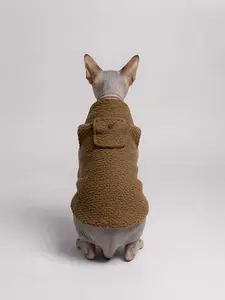 Sphynx Cat Bouclé Knit Top | Sleeveless Warm Hairless Cat Clothing
