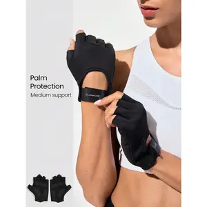 GLOWMODE Sweat-Wicking Medium Support Palm Protection Mesh Panel Hook And Loop Training Palm Training Gym