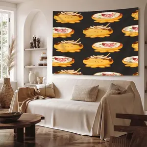 Peach Skin Velvet Octopus Balls Tapestry - Linen Cloth, Durable, Wrinkle-Resistant, Soft Home Decor, Hanging Wall Art, Portable Outdoor Cheering Print, Ideal Dorm Backdrop, Thoughtful Gift