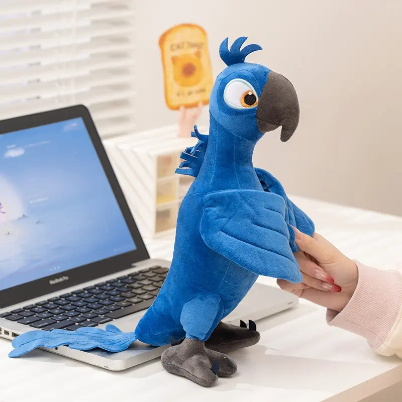 New Arrival Rio 2 Macaw Parrot Plush Toy - Cute Animal Aesthetic, Cartoon Movie Stuffed Doll, Realistic Ornament, Kids Gift