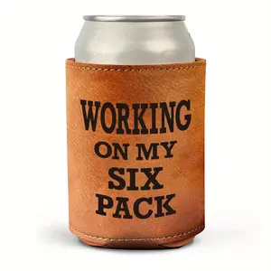 Funny Premium Faux Leather Can Cooler, Unique Gifts for Men Who Have Everything, Gag Gift From Wife, Sister, or Grandpa, Cool Birthday Present, Drinking Gadgets