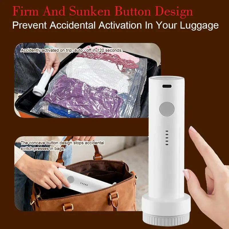 [2026 Upgraded] Cordless Travel Vacuum Storage Compression Bag Set with Rechargeable air Pump 15 Pack Waterproof &Reusable Compression Packing Bags for 3Size, 140L/Min Powerful Air Removal,Perfect for Carry-On Suitcases Mother’s Day Gift Idea